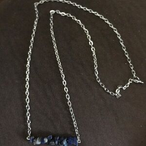 Sodalite Crystal bar necklace